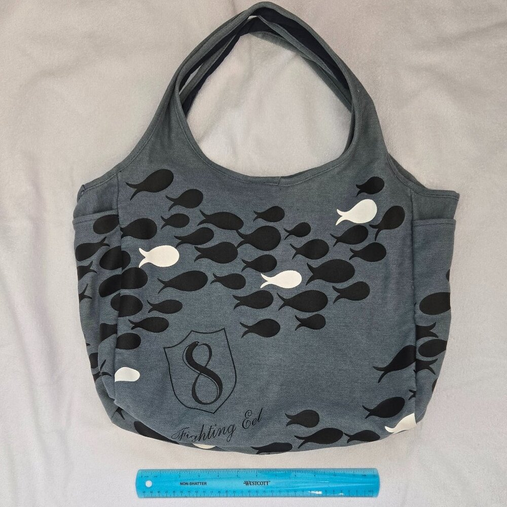 FE Fish denim tote